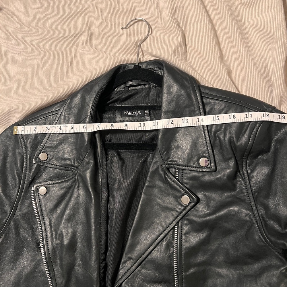 Nasty Gal Black Leather Biker Jacket - Picture 6 of 8